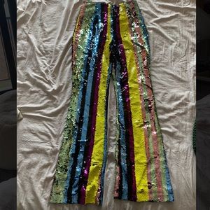 Sequin flare pants